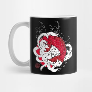 Koi carp and Japanese lotus Mug